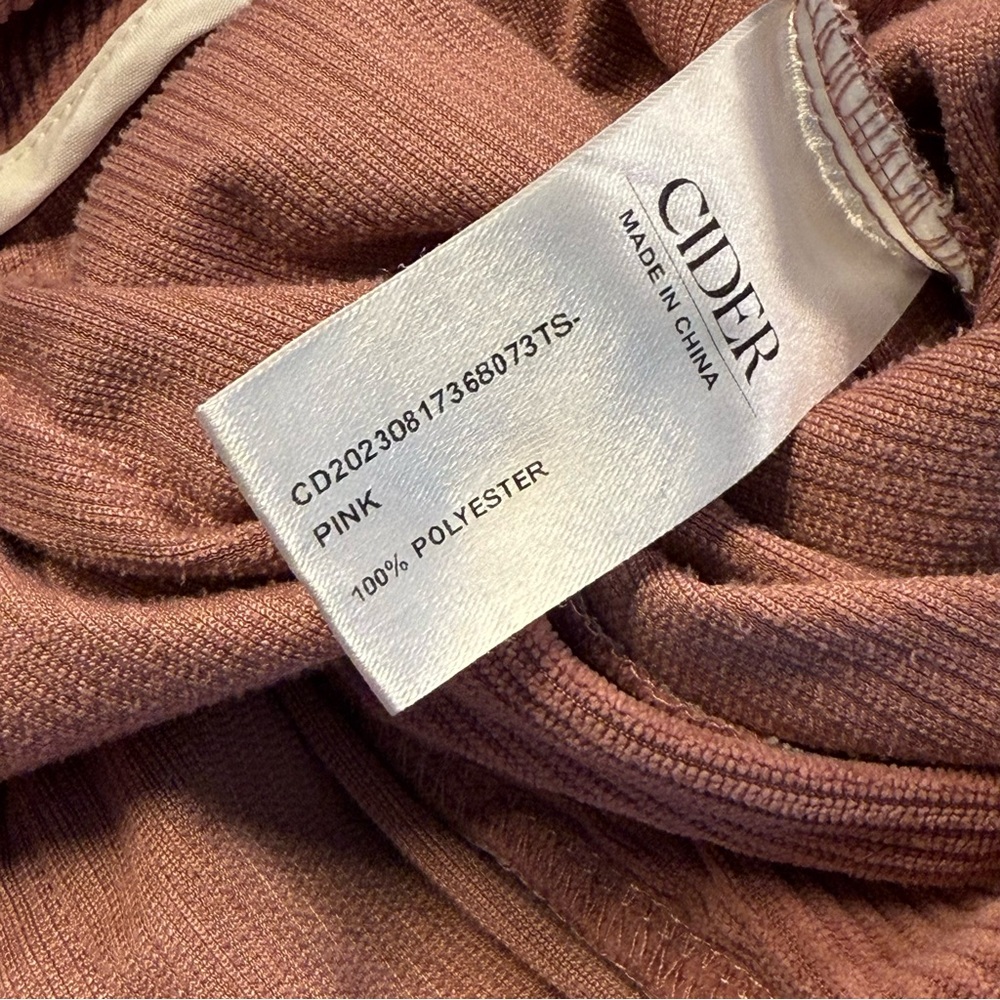 Cider Corduroy Wide Leg Pants Mauve Pink High Rise Large - Picture 6 of 7